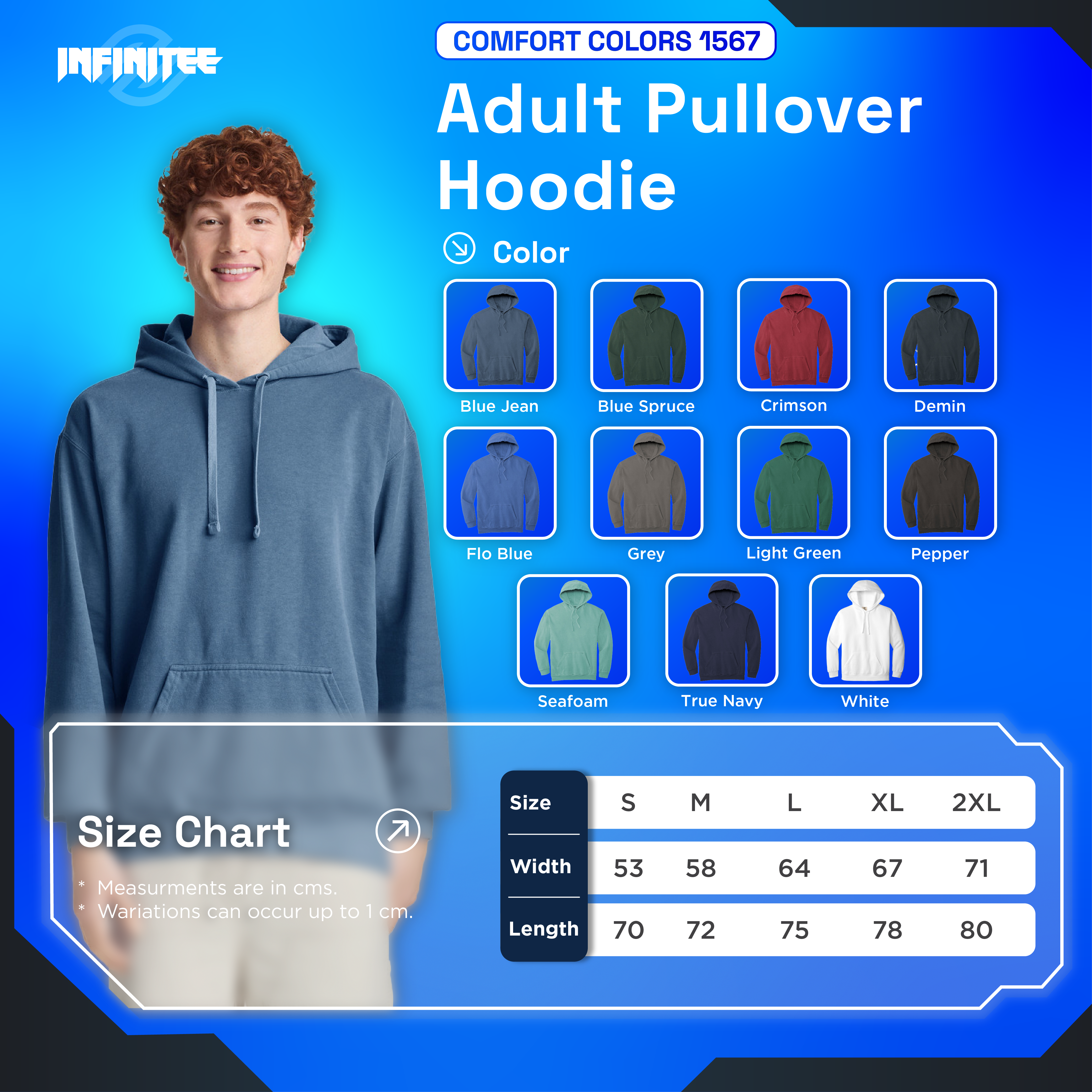 Emb - Hoodie Comfort Colors® 1567